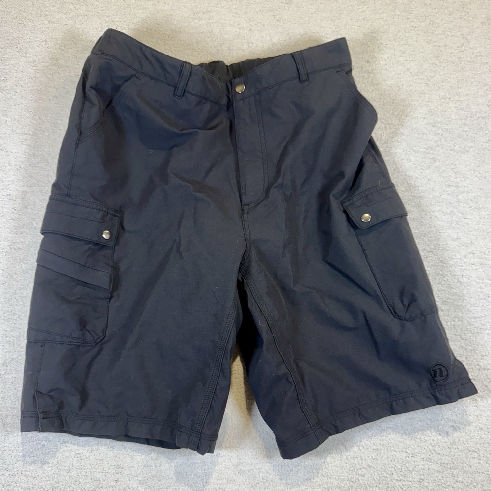 Novara Mens L Padded MTB Cargo Shorts Black Mountain Biking Cycling Liner